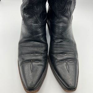 Lucchese black cowboy boots 7.5 B narrow 1883